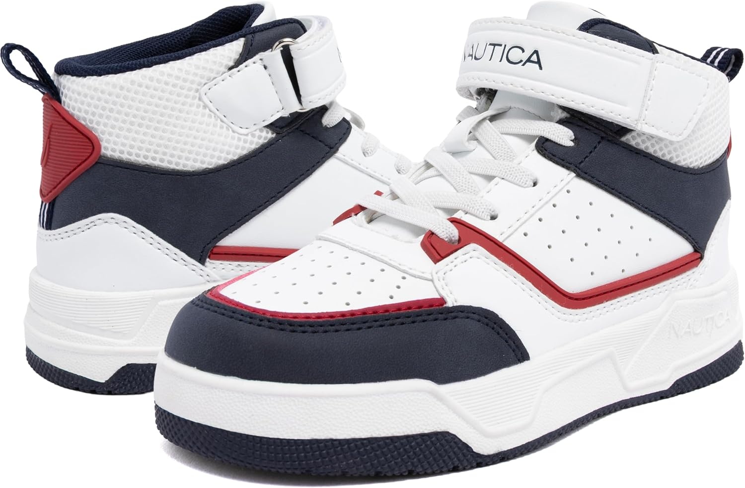 image:imageNAUTICA Kids Boys and Girls High Top Shoe Casual Fashion Basketball Boot Sneakers Big KidLittle Kid Sizes HorizonAmericanahazen