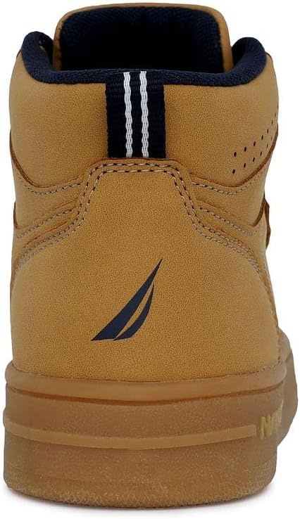 image:imageNAUTICA Kids Boys and Girls High Top Shoe Casual Fashion Basketball Boot Sneakers Big KidLittle Kid Sizes HorizonHoney Gum