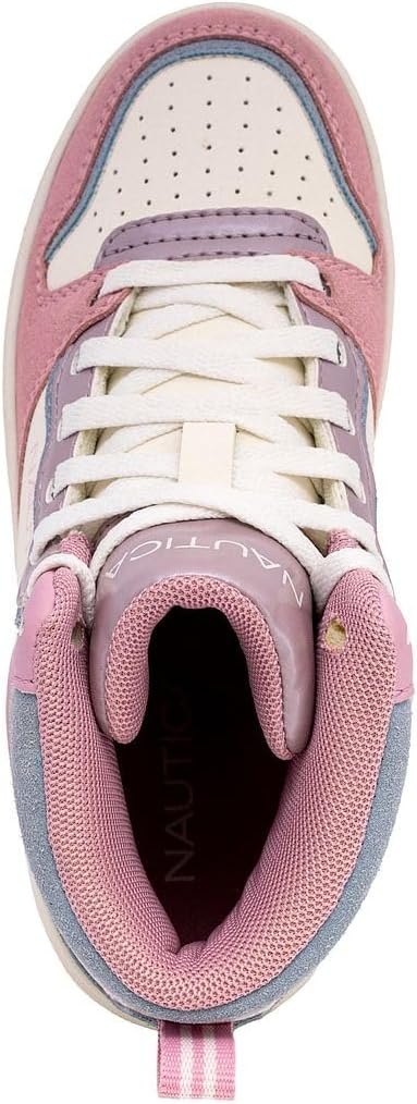 image:imageNAUTICA Kids Boys and Girls High Top Shoe Casual Fashion Basketball Boot Sneakers Big KidLittle Kid Sizes HorizonPink Pastel Platform