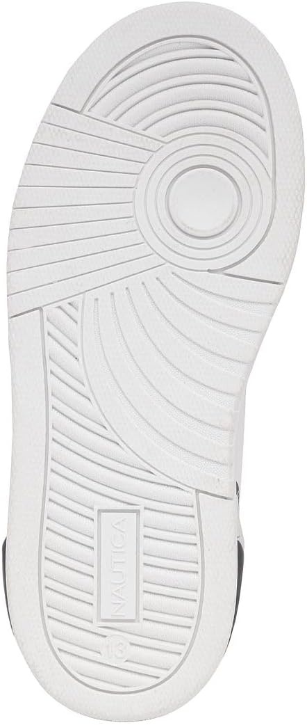 image:imageNAUTICA Kids Boys and Girls High Top Shoe Casual Fashion Basketball Boot Sneakers Big KidLittle Kid Sizes HorizonZiglerwhite Smooth