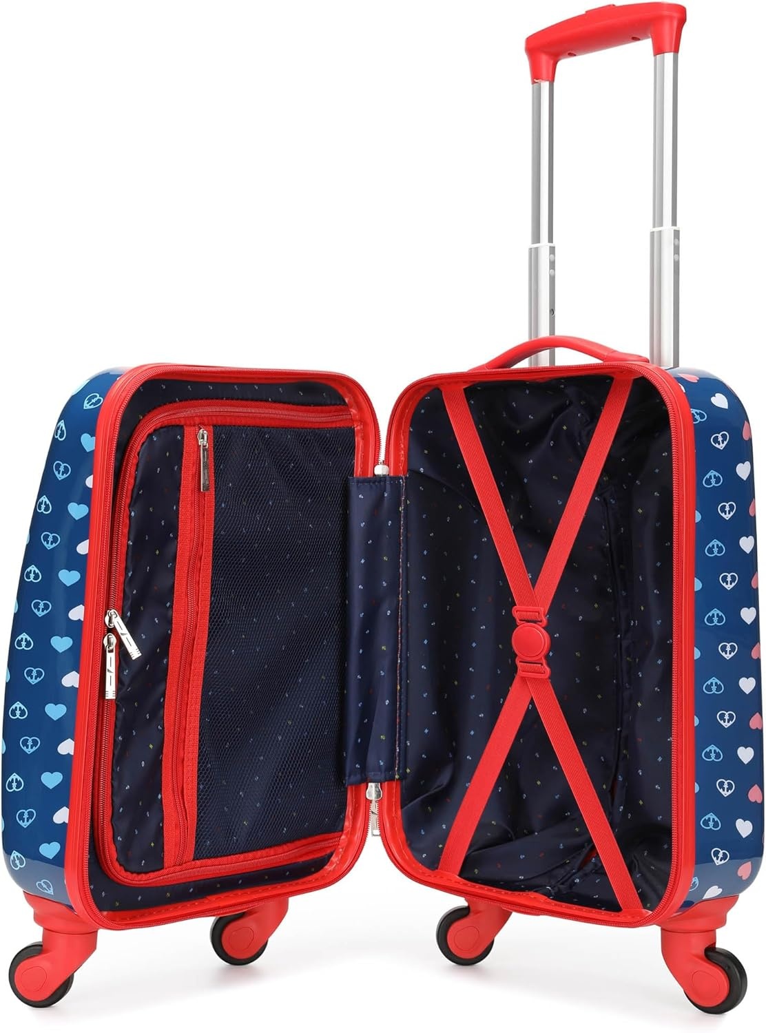 image:imageNAUTICA Kids Luggage 18 Airline Approved Rolling Hardside Upright Carryon Suitcase with Wheels Pirate AhoyNautica Peace