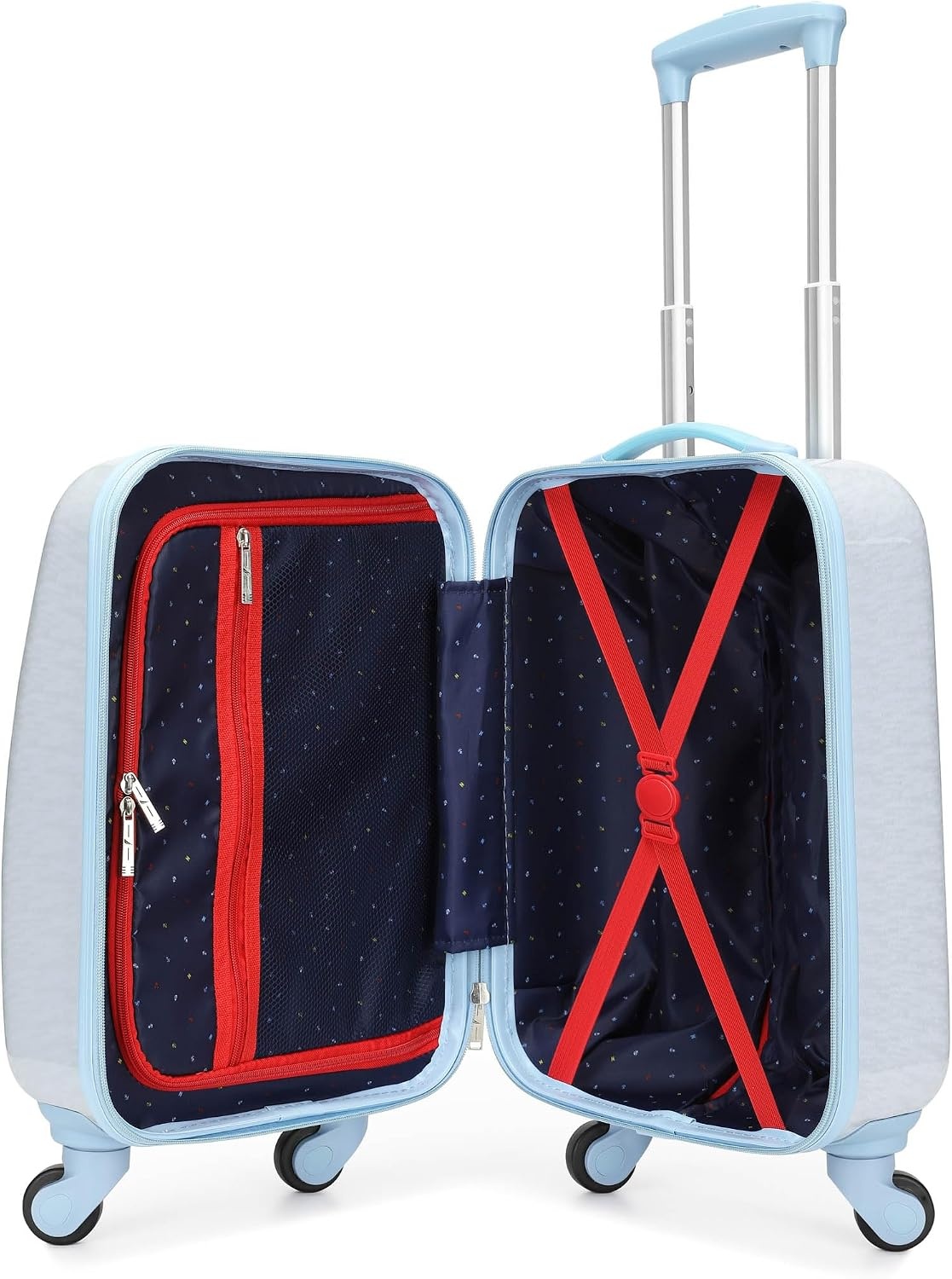image:imageNAUTICA Kids Luggage 18 Airline Approved Rolling Hardside Upright Carryon Suitcase with Wheels Pirate AhoyPolar Voyage