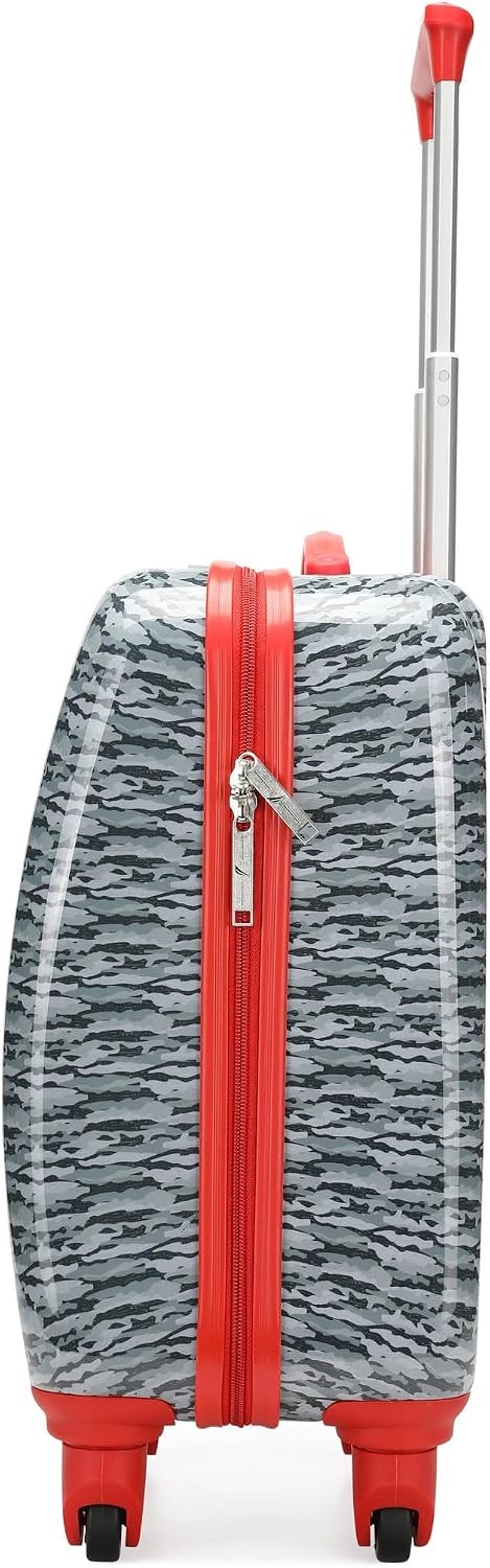 image:imageNAUTICA Kids Luggage 18 Airline Approved Rolling Hardside Upright Carryon Suitcase with Wheels Pirate AhoyShark Attack