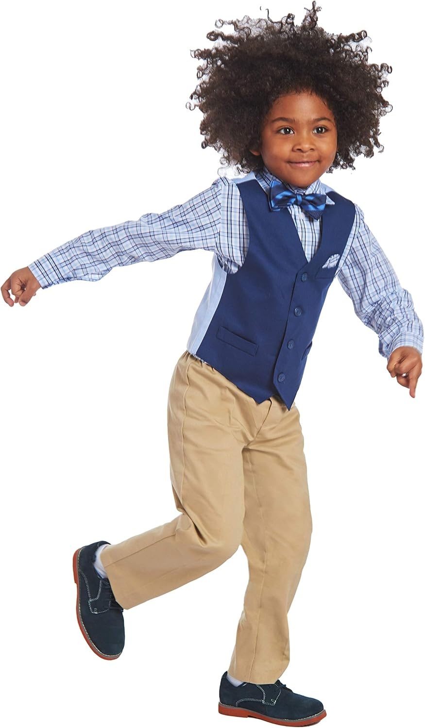 image:imageNautica Baby Boys 4piece Suit Set with Dress Shirt Vest Pants and TieFlag Blue
