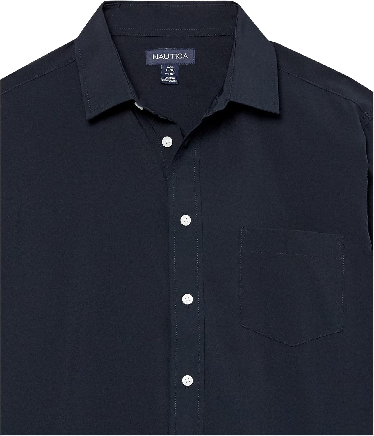 image:imageNautica Big Boys School Uniform Long Sleeve Performance Oxford ButtonDown ShirtNavy