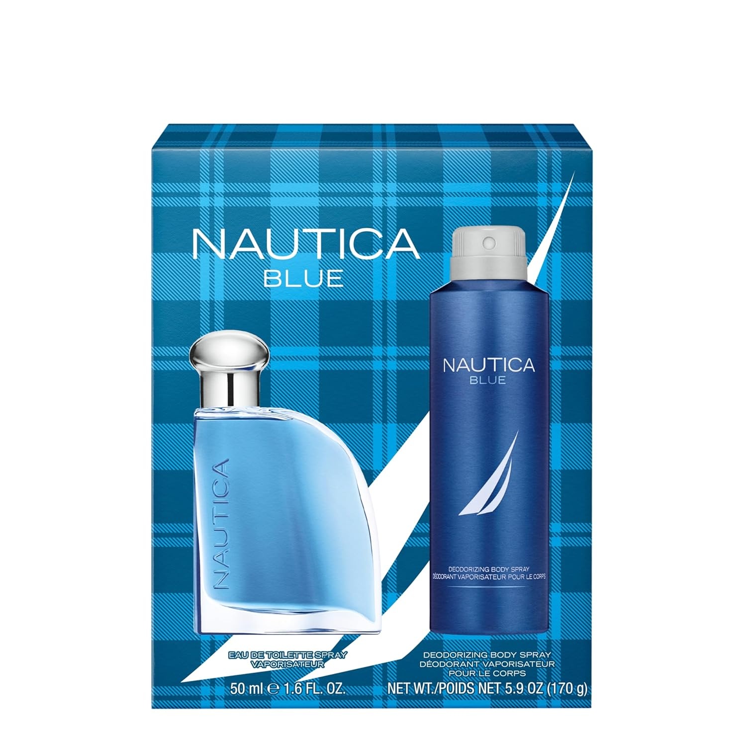 image:imageNautica Blue Deo Body Spray 6 fl oz Pack of 1 Notes of Basil Jasmine and Cedarwood Mens Fragrance Long Lasting Everyday FragranceBlue Giftset