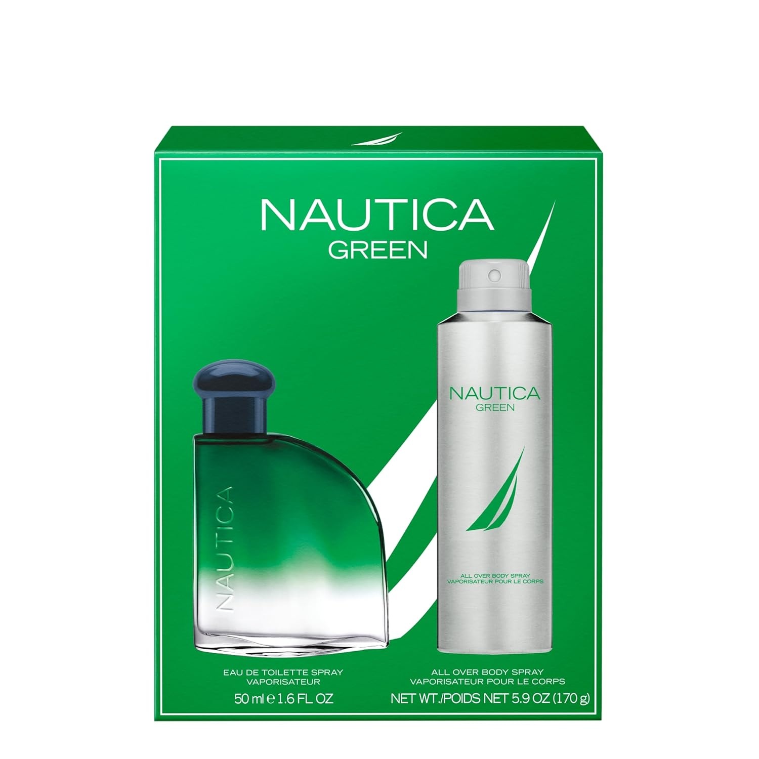 image:imageNautica Blue Deo Body Spray 6 fl oz Pack of 1 Notes of Basil Jasmine and Cedarwood Mens Fragrance Long Lasting Everyday FragranceGreen Giftset