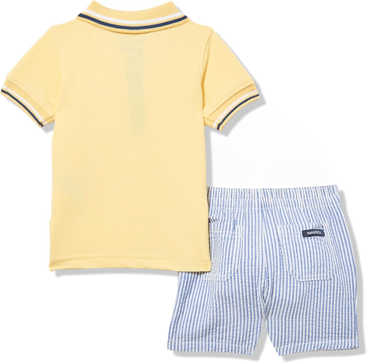 image:imageNautica Boys 2pc Polo Short SetYellowBlue Stripe