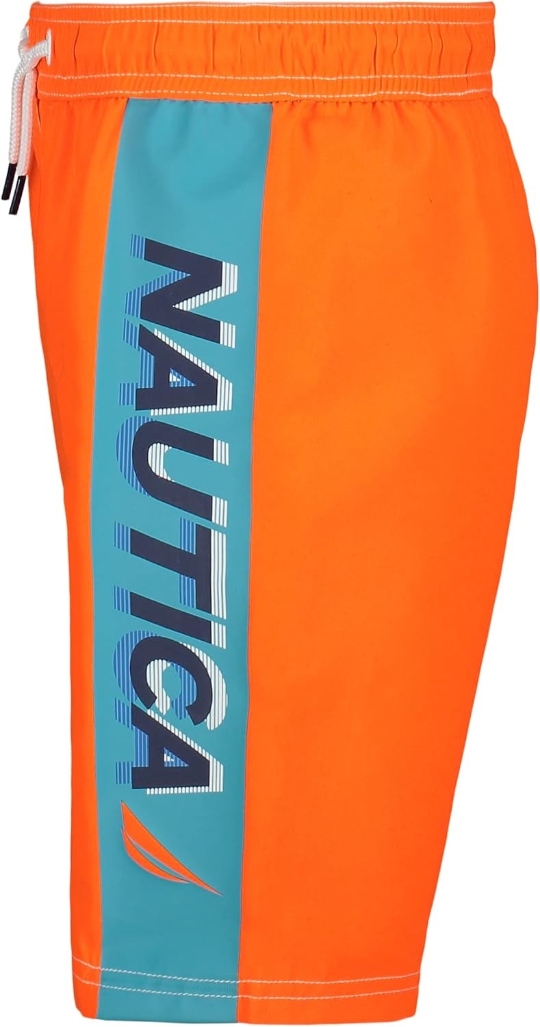 image:imageNautica Boys 47 Swim TrunkIn Motion Neon Orange