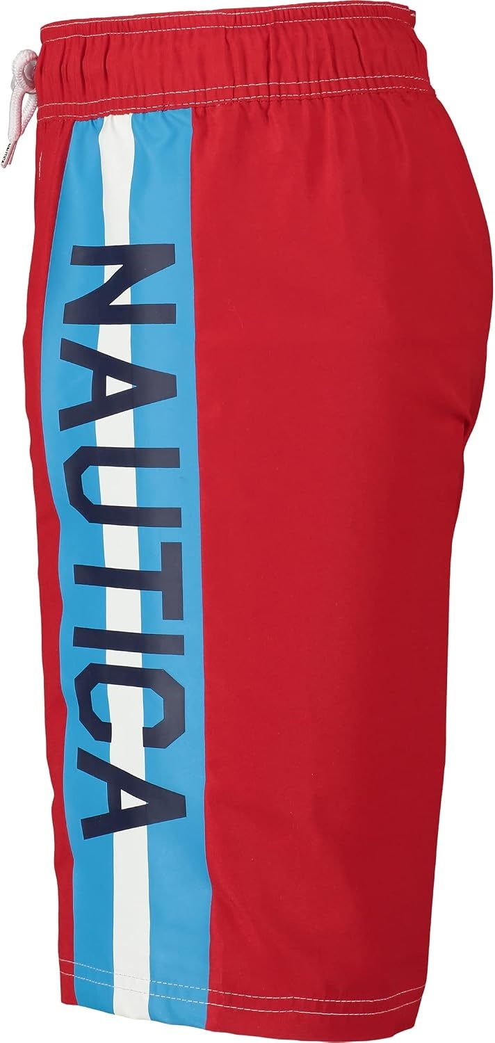 image:imageNautica Boys 47 Swim TrunkSide Stripe Carmine Fk13