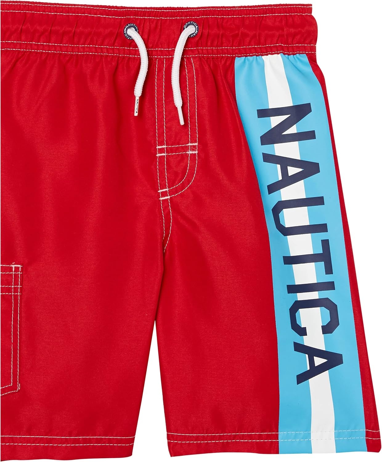 image:imageNautica Boys 47 Swim TrunkSide Stripe Carmine Fk13