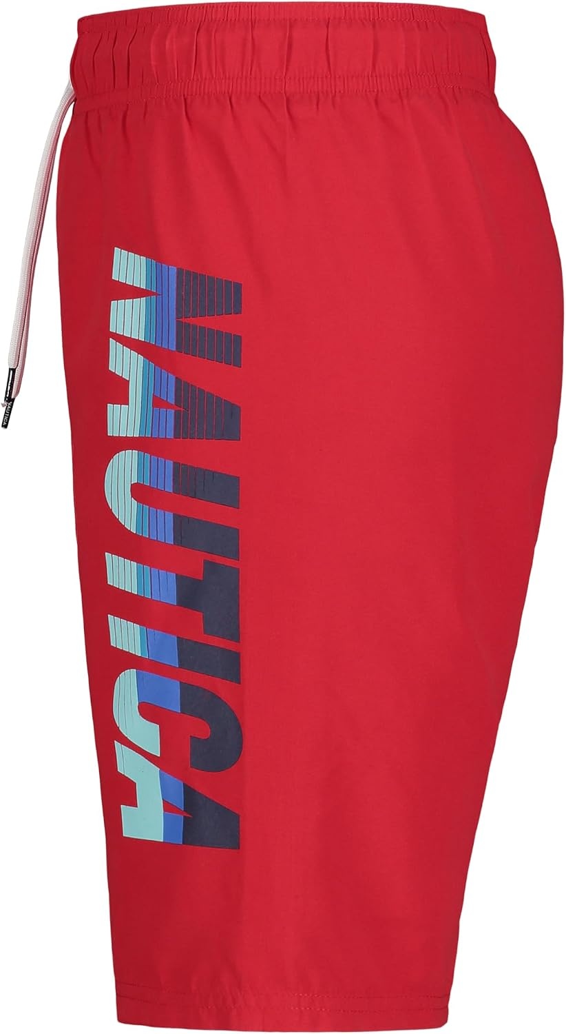 image:imageNautica Boys 47 Swim TrunkVert Logo Carmine