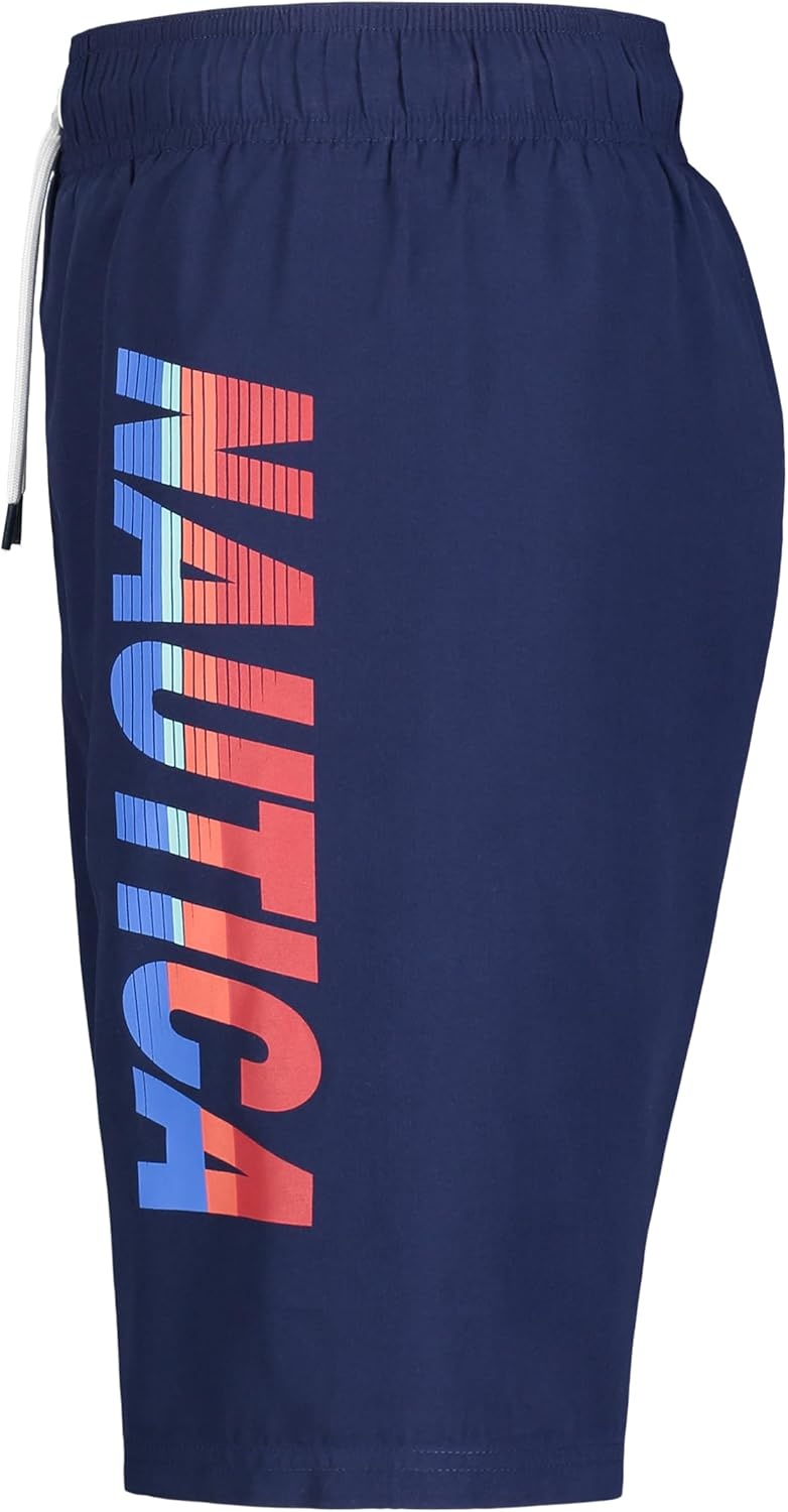 image:imageNautica Boys 47 Swim TrunkVert Logo J Navy