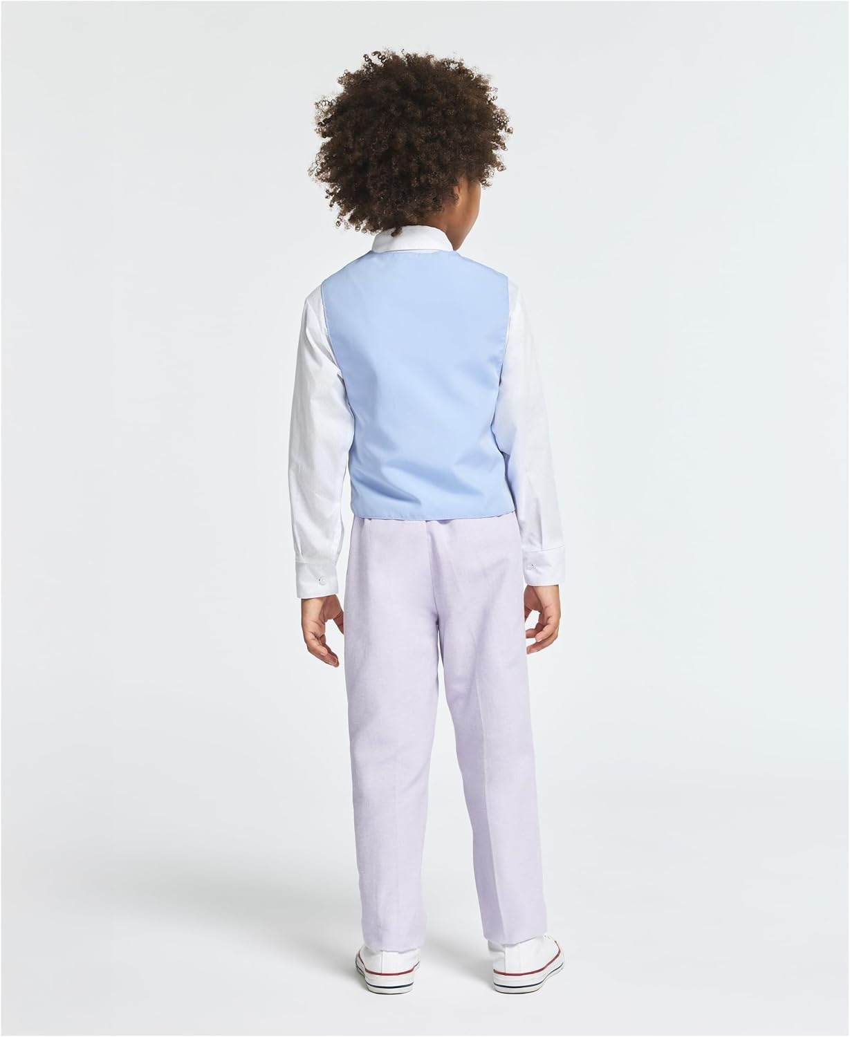 image:imageNautica Boys 4piece Formal Suit Set with Vest Pants Collared Dress Shirt and TiePastel Lilac