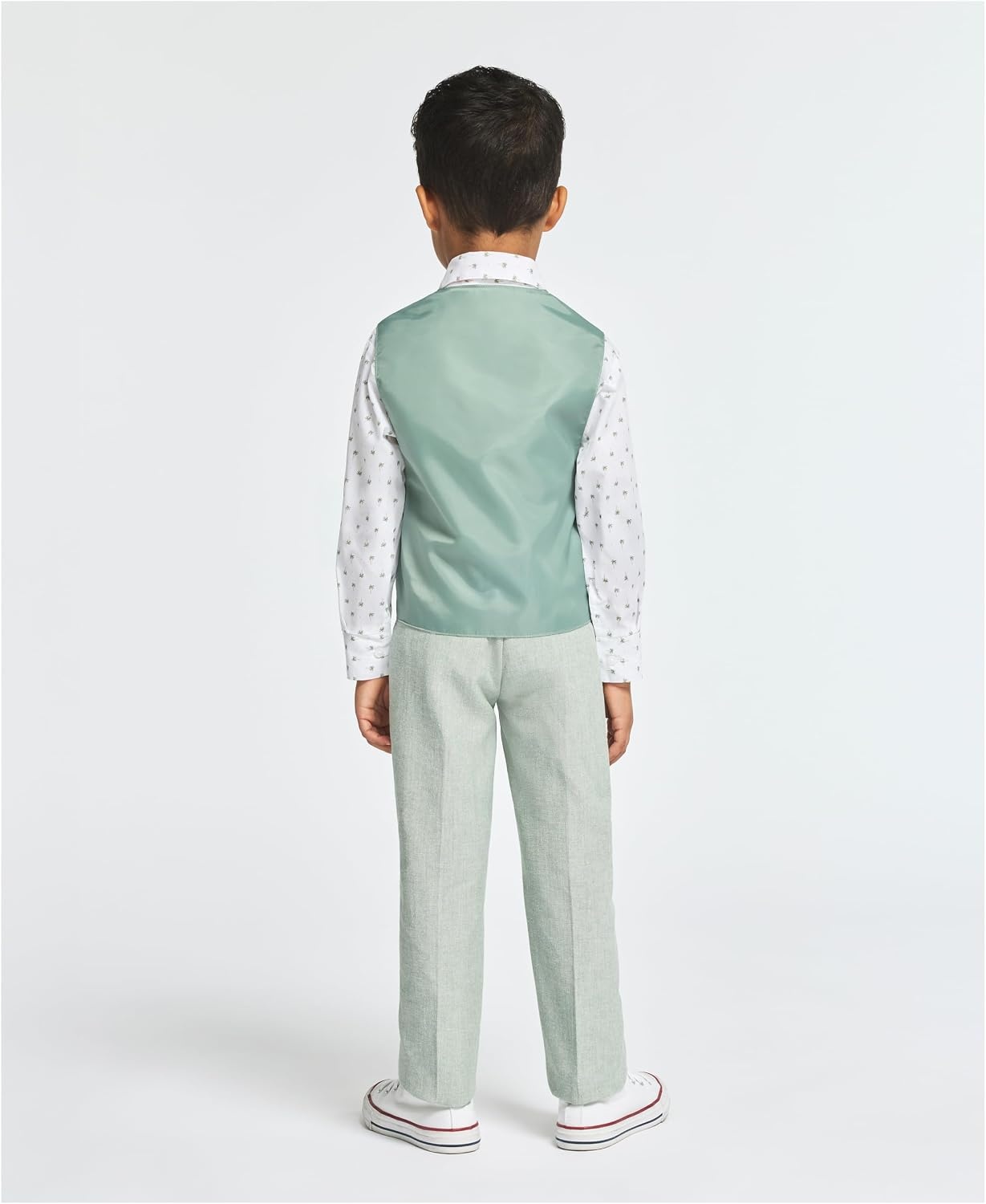 image:imageNautica Boys 4piece Formal Suit Set with Vest Pants Collared Dress Shirt and TieSage