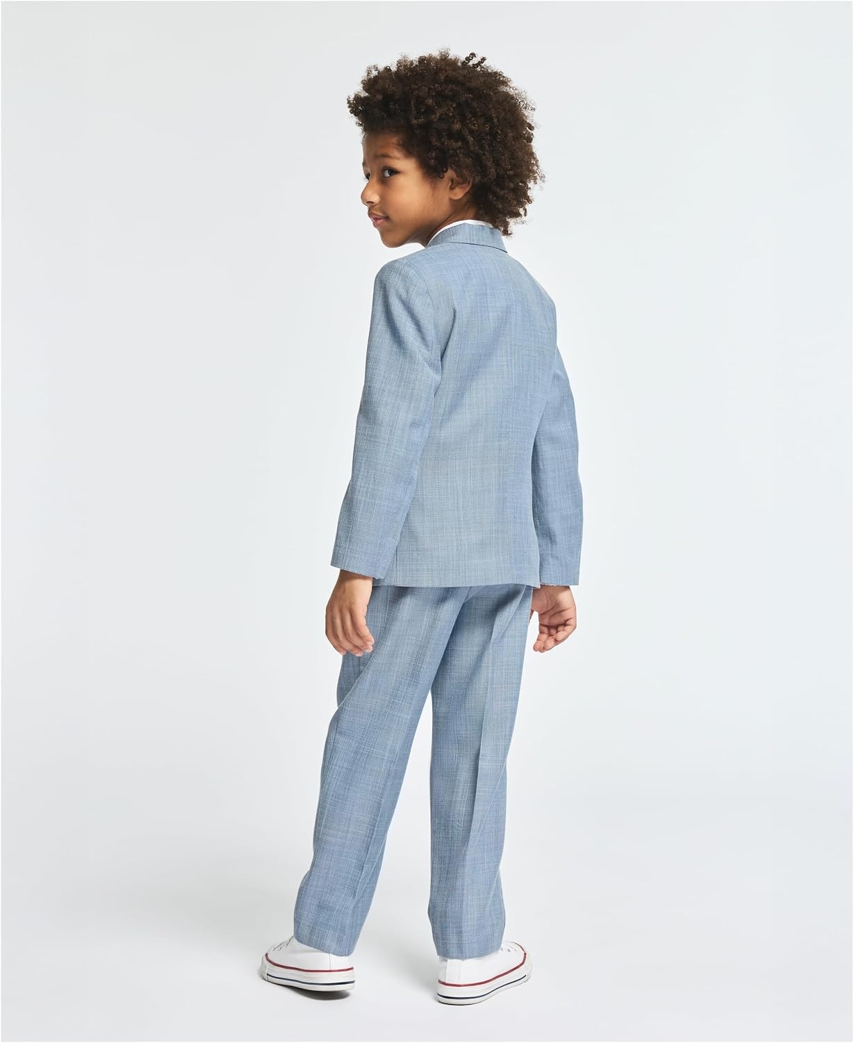 image:imageNautica Boys 4piece Suit Set with Dress Shirt Tie Jacket and PantsBlue Sharkskin