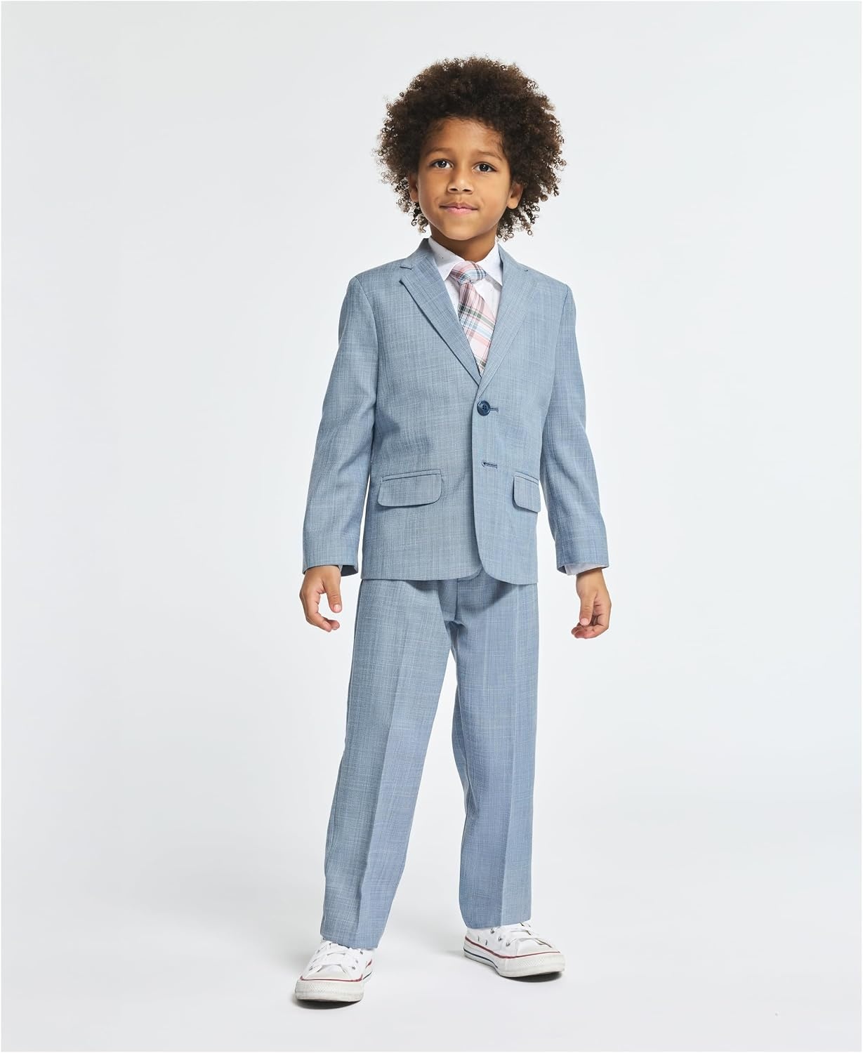 image:imageNautica Boys 4piece Suit Set with Dress Shirt Tie Jacket and PantsBlue Sharkskin
