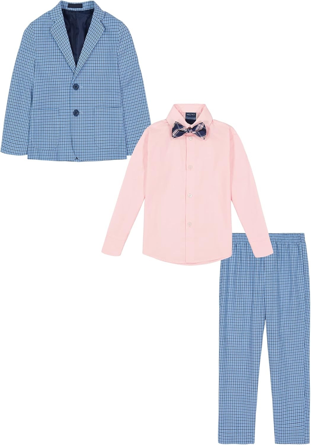 image:imageNautica Boys 4piece Suit Set with Dress Shirt Tie Jacket and PantsClear Sky
