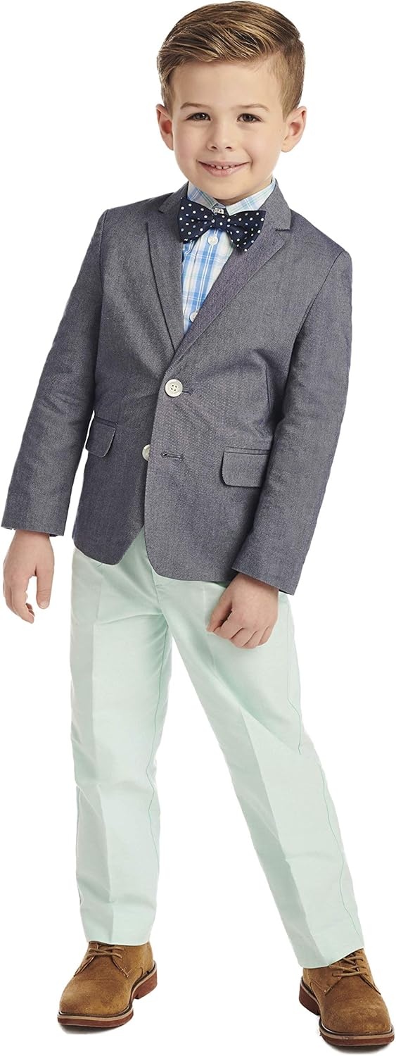 image:imageNautica Boys 4piece Suit Set with Dress Shirt Tie Jacket and PantsLucite