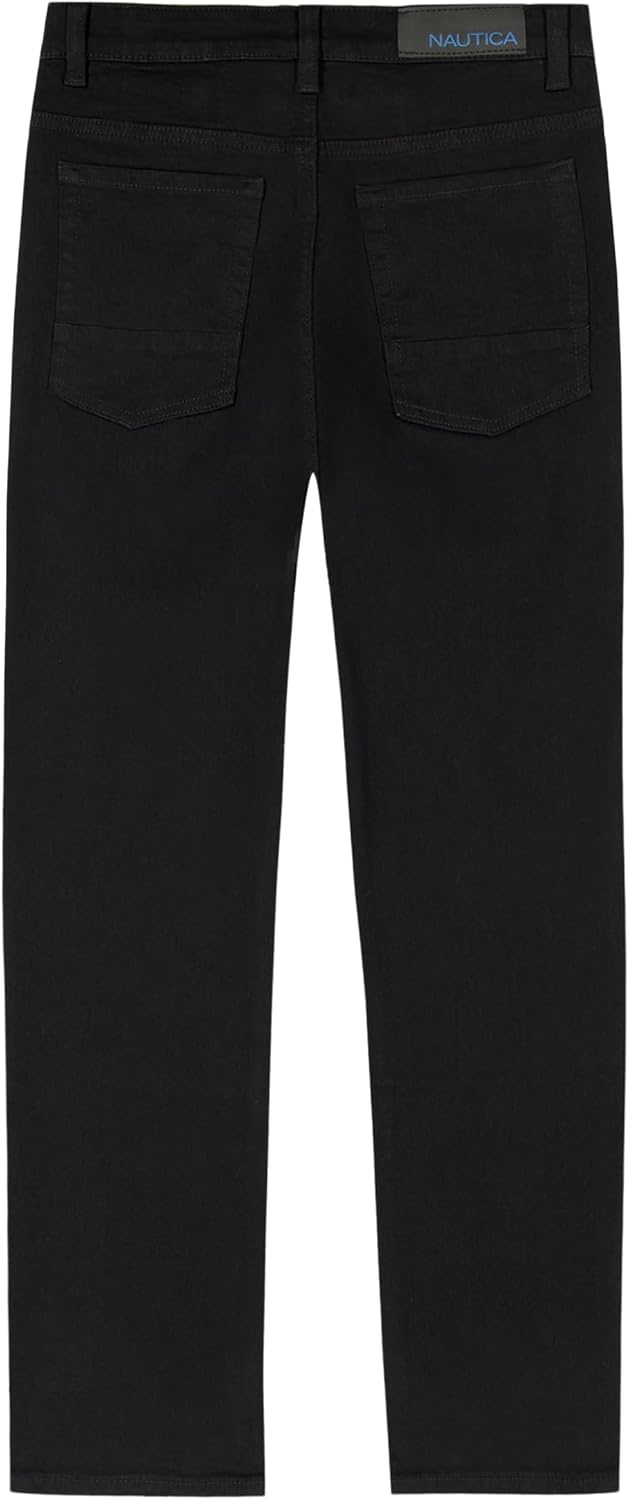 image:imageNautica Boys Classic Fit Straight Leg Denim Jeans 5Pocket Style Zipper Fly amp Button ClosureBlack
