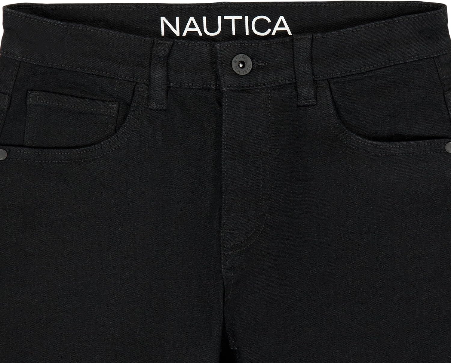 image:imageNautica Boys Classic Fit Straight Leg Denim Jeans 5Pocket Style Zipper Fly amp Button ClosureBlack