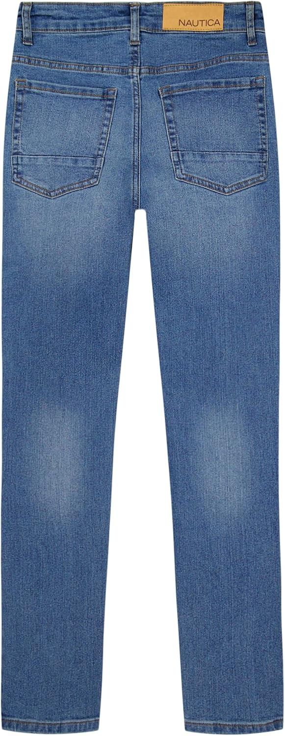 image:imageNautica Boys Classic Fit Straight Leg Denim Jeans 5Pocket Style Zipper Fly amp Button ClosureCaravel