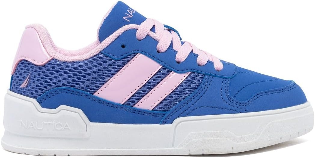 image:imageNautica Boys Girls Casual Fashion Shoes Comfortable Soccer Classic Walking Tennis Sneakers for Kids Breathable Lightweight amp Flexible Lace UpBungeeBlue Pinklotte