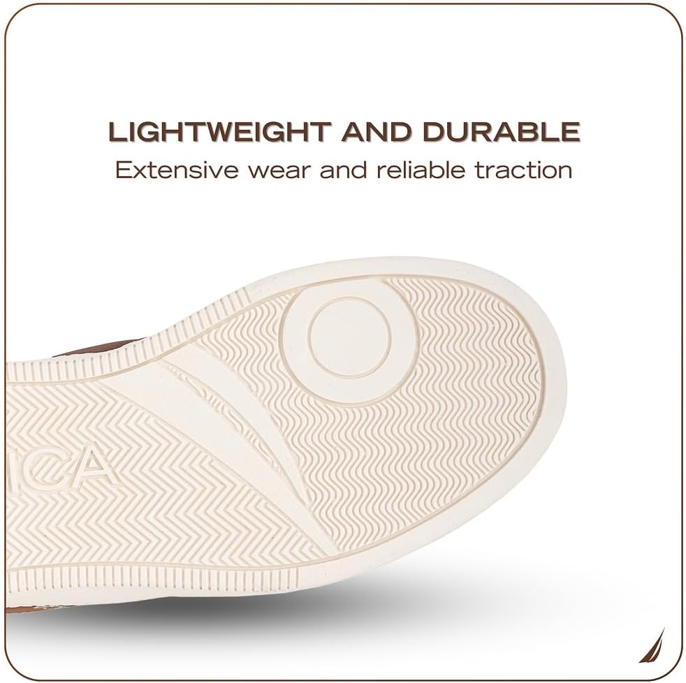image:imageNautica Boys Girls Casual Fashion Shoes Comfortable Soccer Classic Walking Tennis Sneakers for Kids Breathable Lightweight amp Flexible Lace UpBungeeChocolate