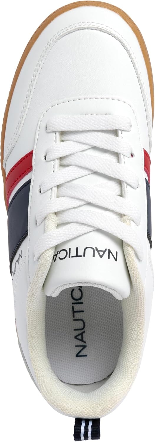 image:imageNautica Boys Girls Casual Fashion Shoes Comfortable Soccer Classic Walking Tennis Sneakers for Kids Breathable Lightweight amp Flexible Lace UpBungeeAmericana