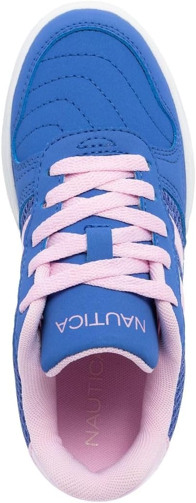 image:imageNautica Boys Girls Casual Fashion Shoes Comfortable Soccer Classic Walking Tennis Sneakers for Kids Breathable Lightweight amp Flexible Lace UpBungeeBlue Pinklotte