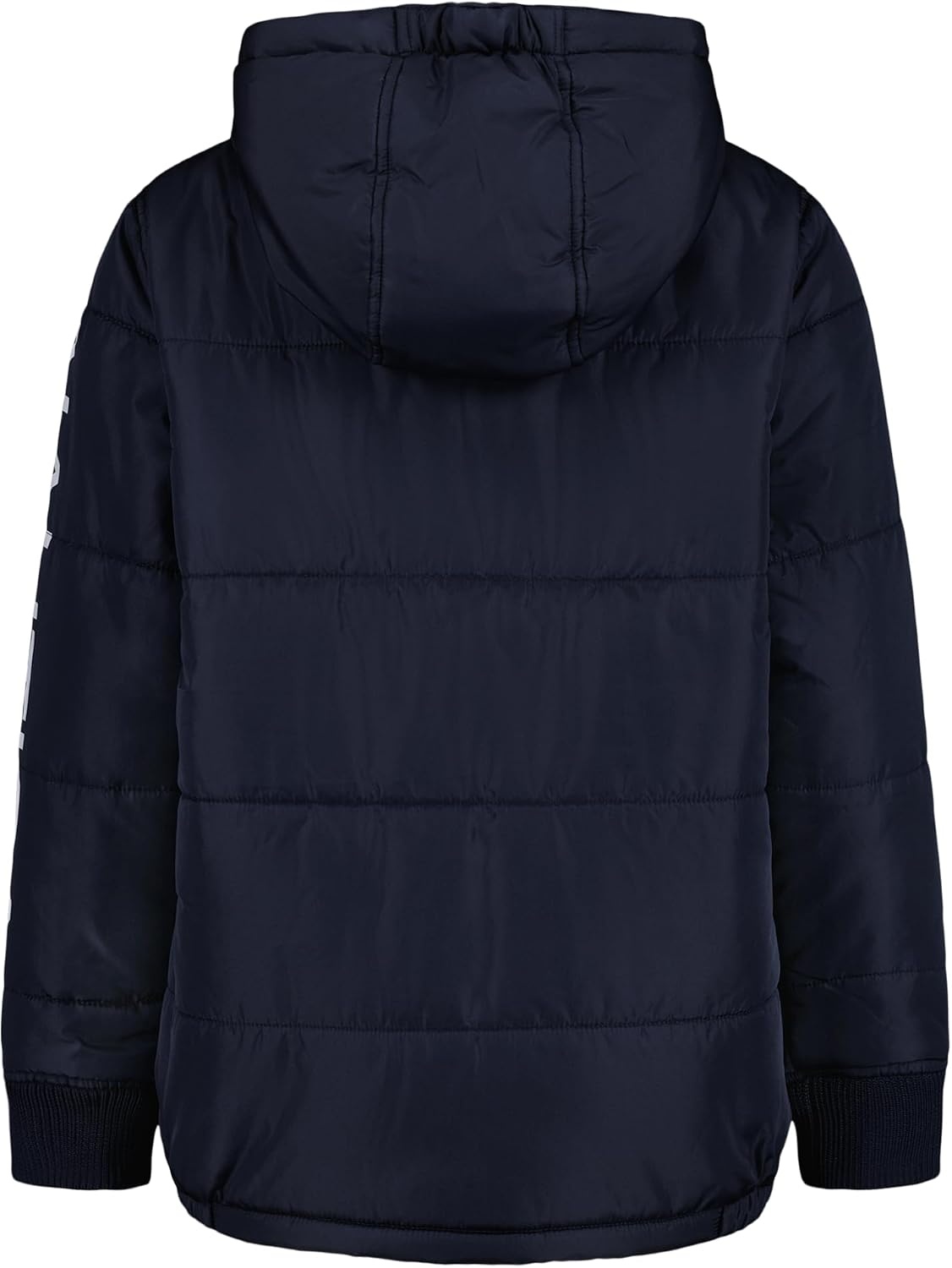 image:imageNautica Boys Heavyweight Hooded Bubble Jacket With Polar Fleece LiningSport NavyOrange