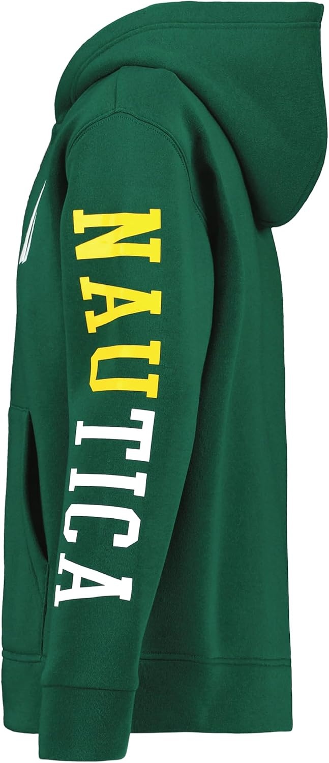 image:imageNautica Boys Long Sleeve Fleece Full Zip Hoodie Comfortable Relaxed FitJclass Evergreen