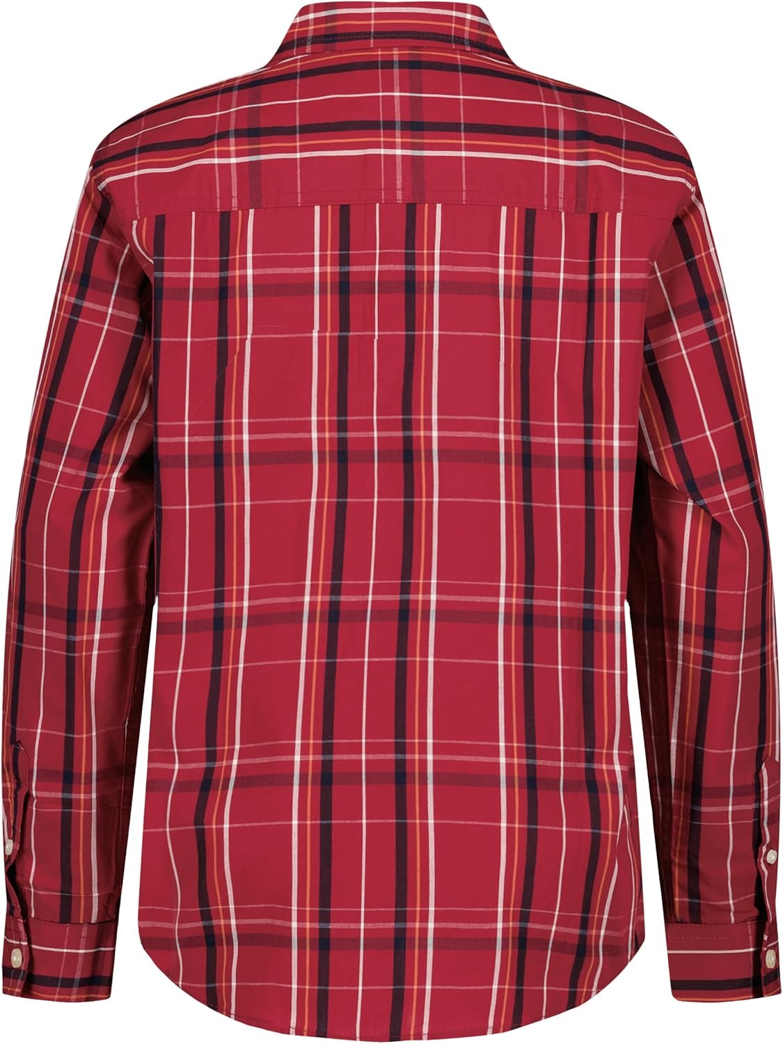 image:imageNautica Boys Long Sleeve Woven ButtonDown Shirt Comfortable Classic FitRio Red Thin Plaid