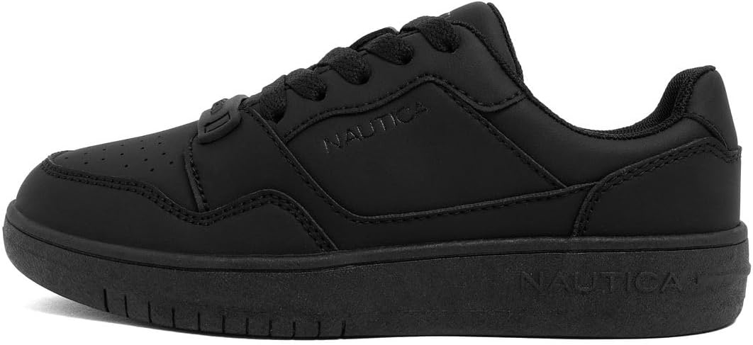 image:imageNautica Boys LowTop Sneakers Basketball Tennis Shoes for Kids Outdoor School Running Shoes Sizes for Big KidLittle KidBlack Mono