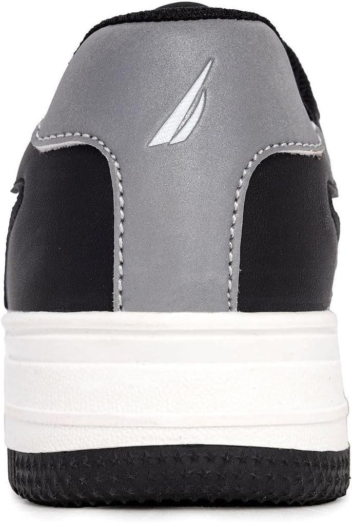 image:imageNautica Boys LowTop Sneakers Basketball Tennis Shoes for Kids Outdoor School Running Shoes Sizes for Big KidLittle KidBlack Silverivan