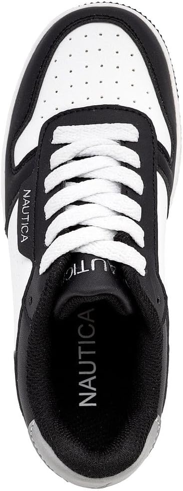 image:imageNautica Boys LowTop Sneakers Basketball Tennis Shoes for Kids Outdoor School Running Shoes Sizes for Big KidLittle KidBlack Silverivan