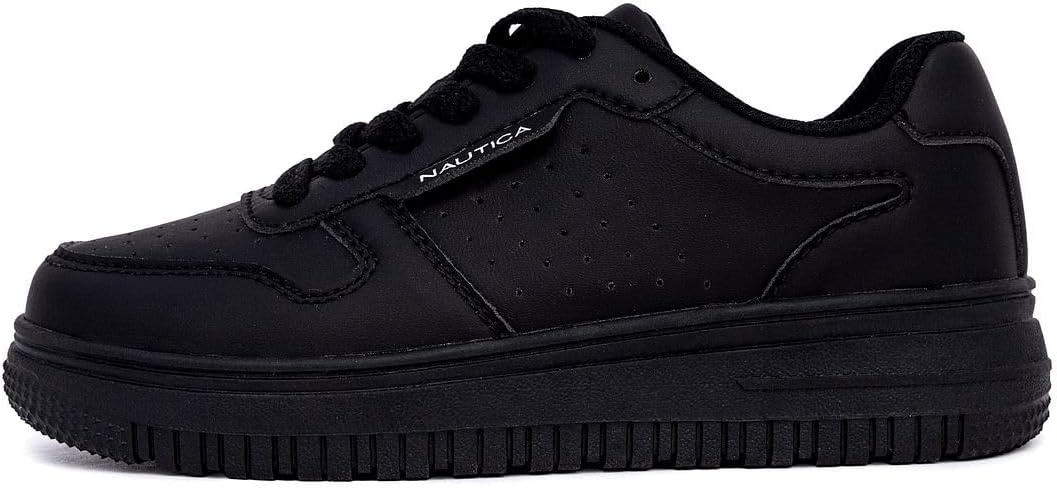 image:imageNautica Boys LowTop Sneakers Basketball Tennis Shoes for Kids Outdoor School Running Shoes Sizes for Big KidLittle KidBlackivan