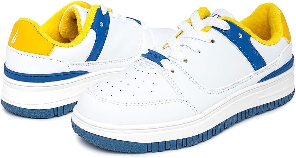 image:imageNautica Boys LowTop Sneakers Basketball Tennis Shoes for Kids Outdoor School Running Shoes Sizes for Big KidLittle KidCobalt Yellowizzy