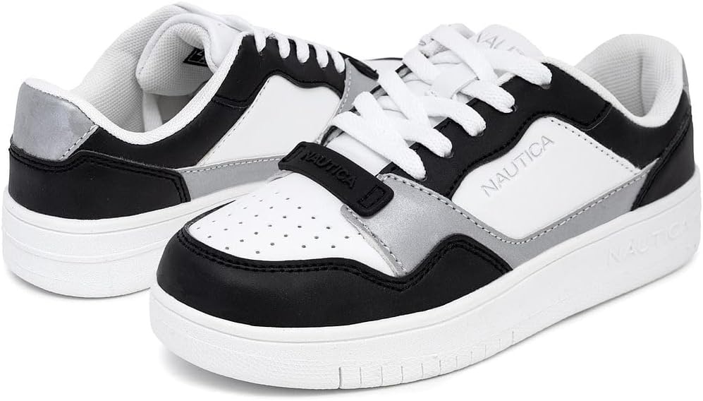 image:imageNautica Boys LowTop Sneakers Basketball Tennis Shoes for Kids Outdoor School Running Shoes Sizes for Big KidLittle KidPanda Grey