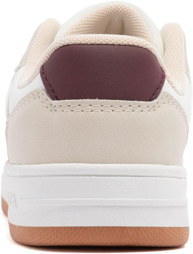image:imageNautica Boys LowTop Sneakers Basketball Tennis Shoes for Kids Outdoor School Running Shoes Sizes for Big KidLittle KidWhite Burgundy