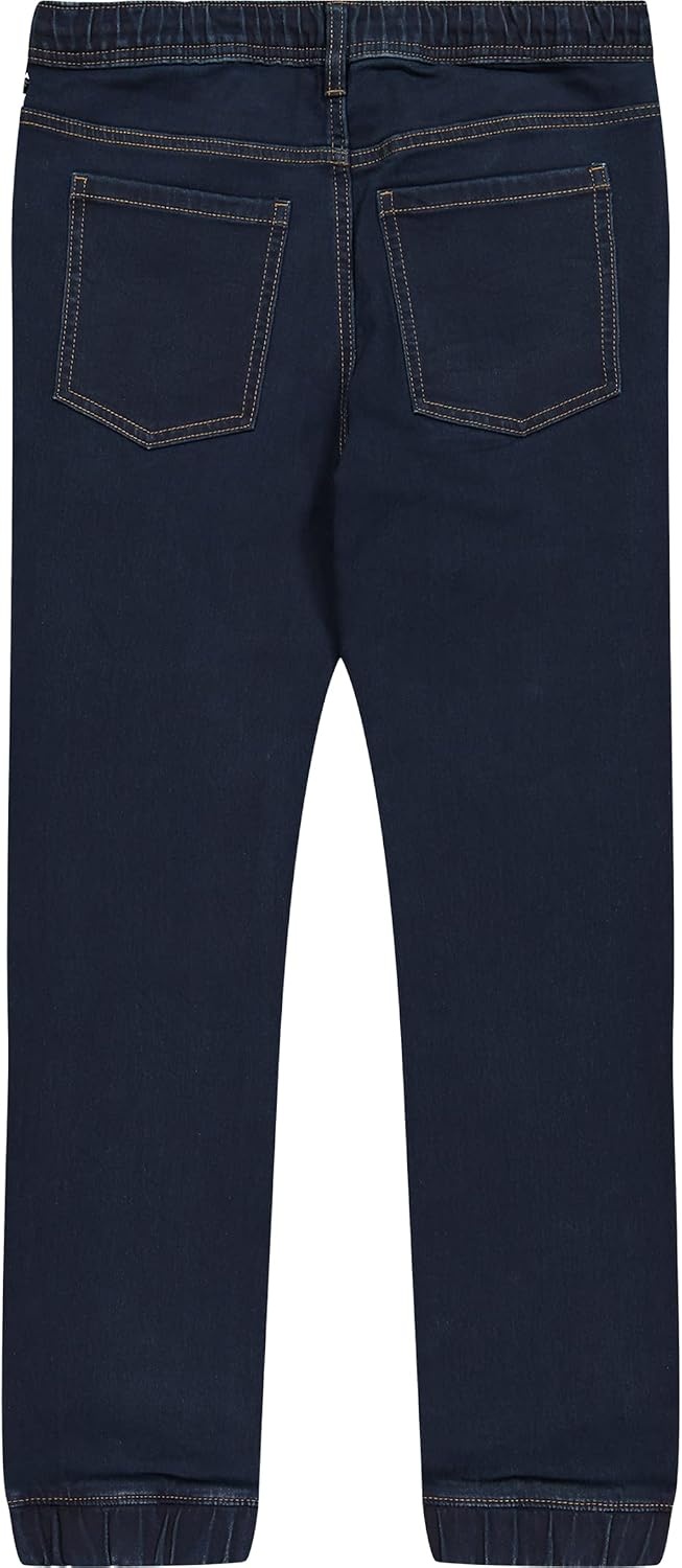 image:imageNautica Boys Pullon Stretch Denim JoggerStyle Jeans 5Pocket Style amp Drawstring ClosureLegacy Dark Blue