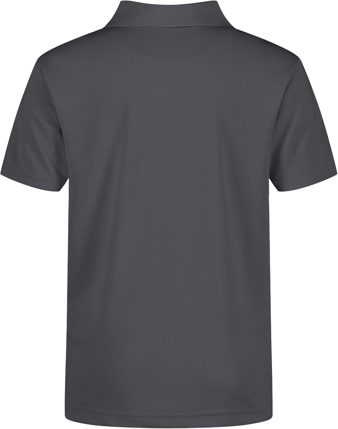 image:imageNautica Boys School Uniform Short Sleeve Polo Shirt Button Closure Moisture Wicking Performance MaterialDark Charcoal