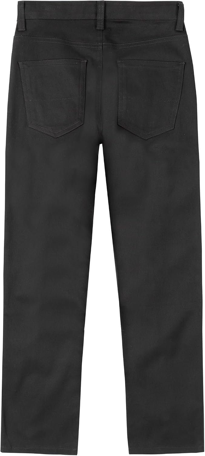 image:imageNautica Boys School Uniform Twill Chino Pants Flat Front Comfortable Waistband with Zip Closure amp StretchBlack 5pocket