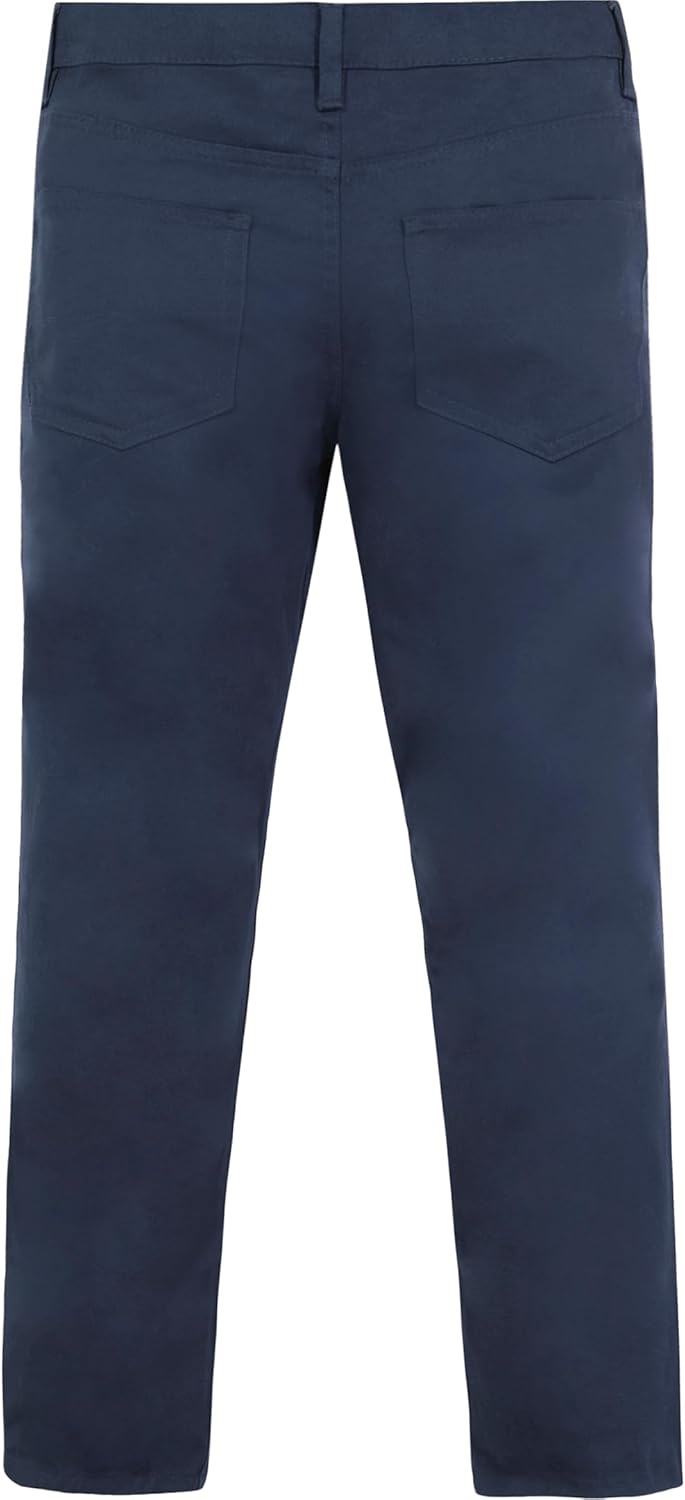 image:imageNautica Boys School Uniform Twill Chino Pants Flat Front Comfortable Waistband with Zip Closure amp StretchNavy 5pocket