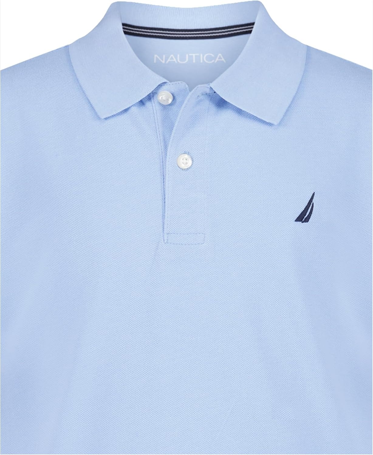 image:imageNautica Boys Short Sleeve Anchor Polo Button Closure Soft amp Comfortable Pique FabricBlue Bell