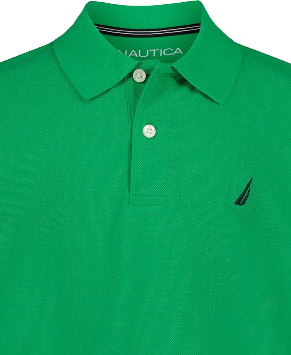 image:imageNautica Boys Short Sleeve Anchor Polo Button Closure Soft amp Comfortable Pique FabricBright Green