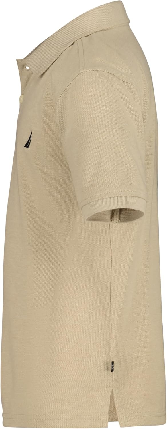 image:imageNautica Boys Short Sleeve Anchor Polo Button Closure Soft amp Comfortable Pique FabricFeather Grey Heather