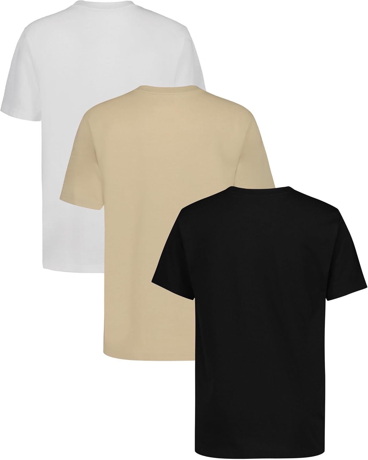 image:imageNautica Boys Short Sleeve Crew Neck TShirt 3Pack Soft Comfortable Relaxed FitBlackWhiteIrish Cream