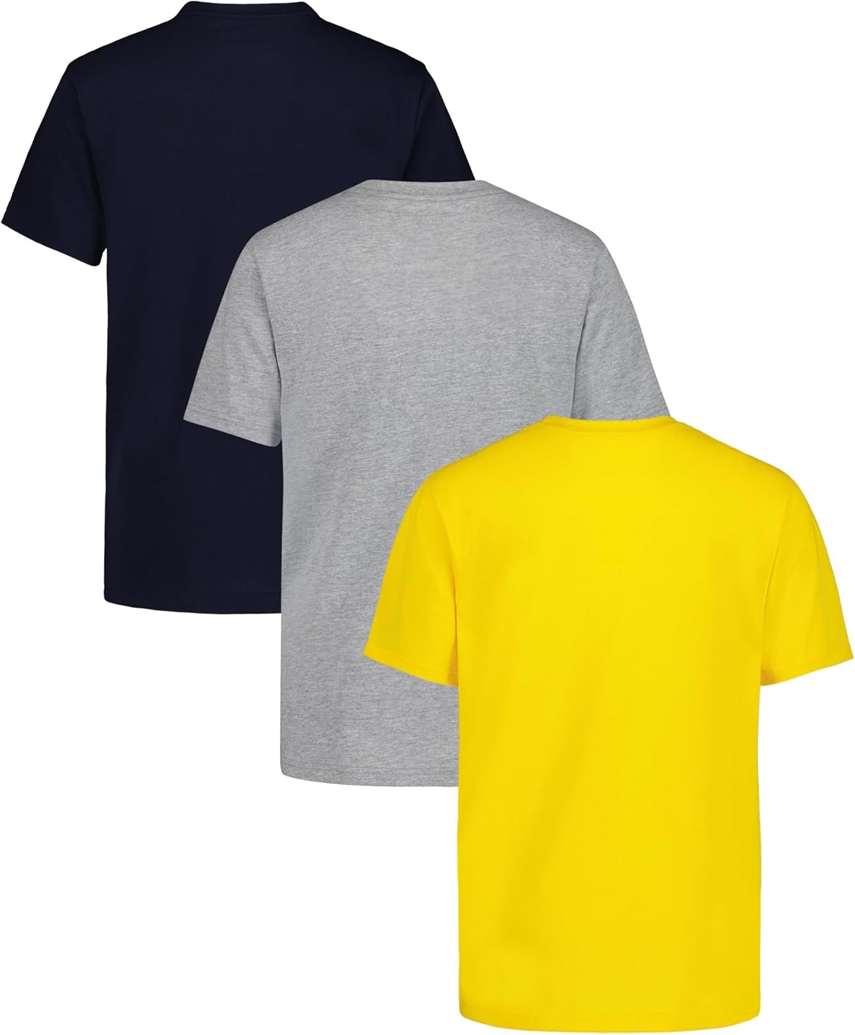 image:imageNautica Boys Short Sleeve Crew Neck TShirt 3Pack Soft Comfortable Relaxed FitLemonGreySport Navy