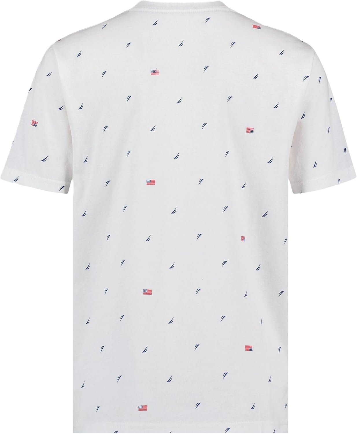 image:imageNautica Boys Short Sleeve Fashion Crew Neck TShirt Soft Comfortable Relaxed FitAmericana Aop Bright White